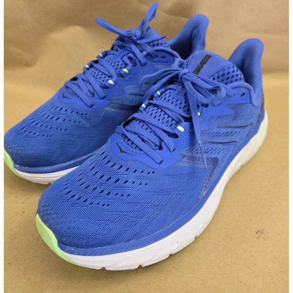 Hoka One One (Sz 10 D)  Men's Arahi 5 Running Shoes Dazzling Blue/Black Lace Up